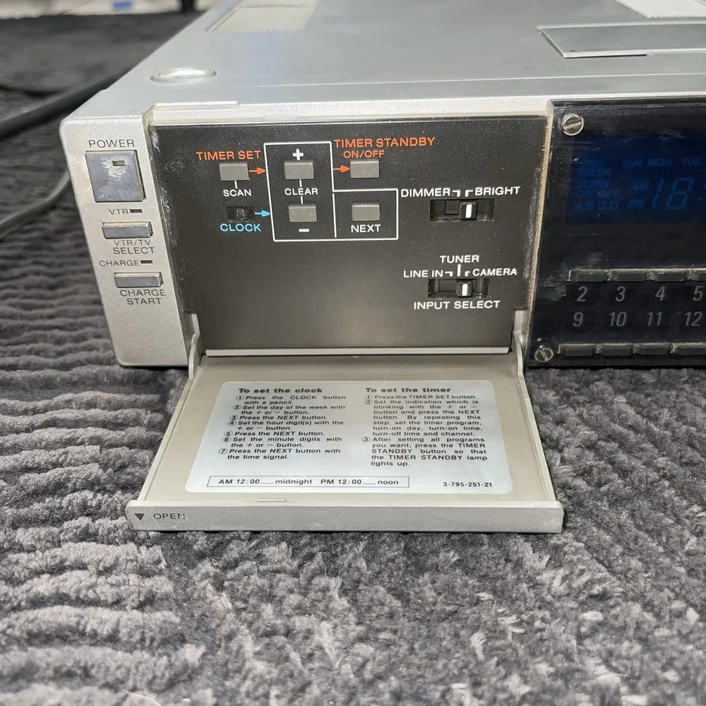 Sony‎ Tuner Timer Unit TT-2000 Vintage Video Recorder Accessory w/ Cables